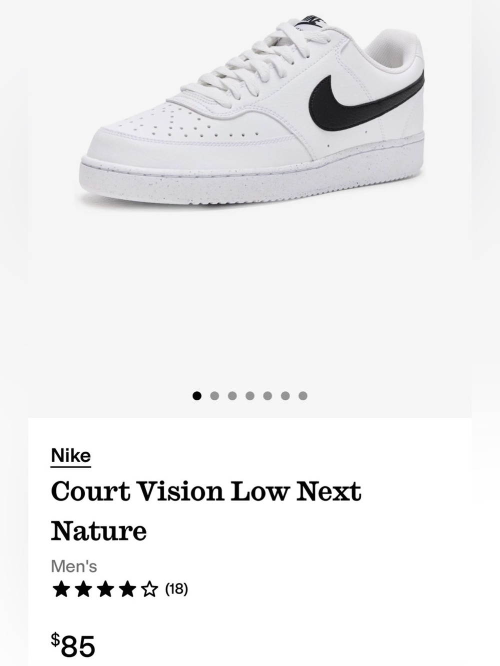 Like New! Nike Kids Low-Top Court Sneakers - White/Black, sz 7